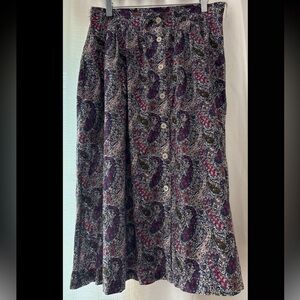 90s Tilley x Liberty of London Paisley cotton skirt